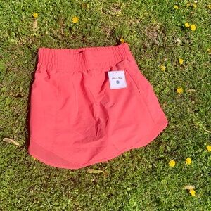 Vibrant Coral Athletic Skirt